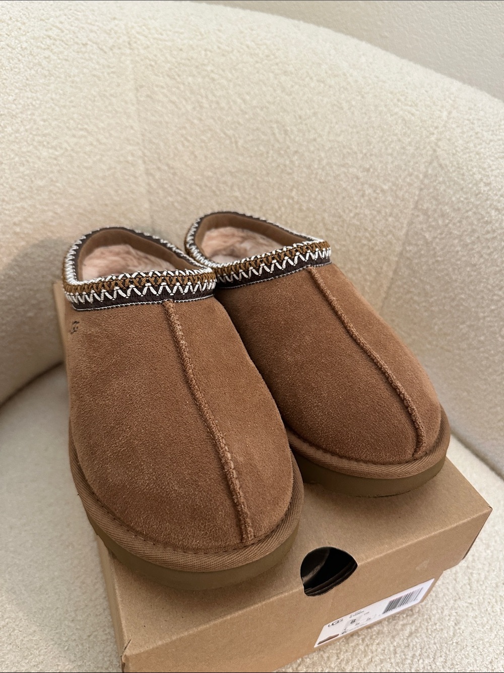 Size 8 UGG Tasman Chestnut Slip-On